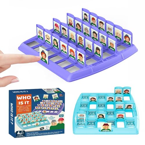 KUWUNG Wer Ist es Spiel, Smart Games, Wer Bin Ich Spiel Original, Guess Who Card Game Kinder, Spiele Brettspiel Frühkindliche Lernspiel für Kinder ab 6 Jahren, Ratespiel für 2 Spieler von KUWUNG