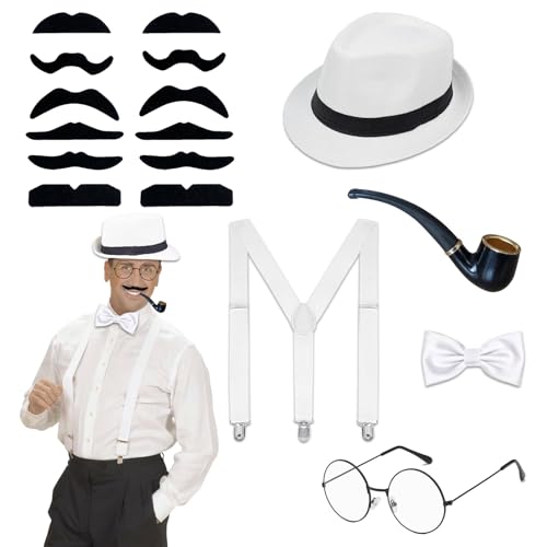 1920er Herren Outfit Set – Vintage Gatsby Kleidung, Klassisches Kostüm Herren, Anzug – Ideales Karneval Kostüm Herren – Retro Look von KUYOEJAR