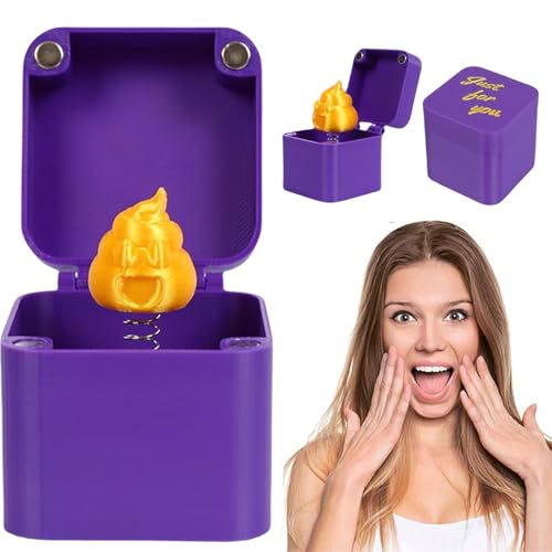 KVGBNT Lustige Geschenke, 1.96Zoll*1.96Zoll Lila Geschenkbox Mit Deckel Kacke Prank, für Büro und Wohnkultur Fun Prank Gift von KVGBNT