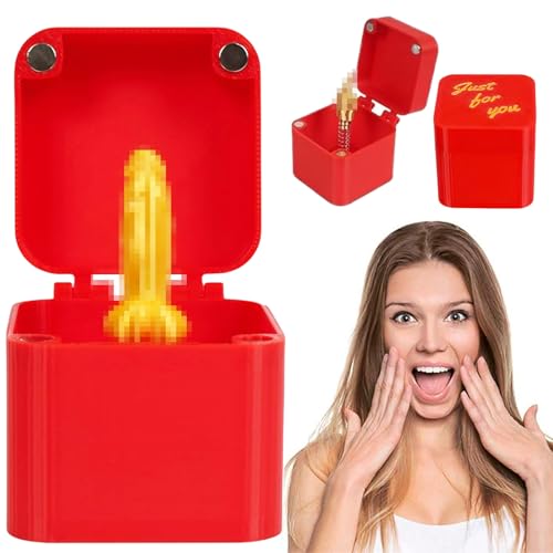 KVGBNT Lustige Geschenke, Prank Box, 1.96Zoll*1.96Zoll Geschenkbox Mit Deckel Prank, für Büro und Wohnkultur Fun Prank Gift, für Deinen Männlich Freunde(Männlich Freunde Geschenke) von KVGBNT