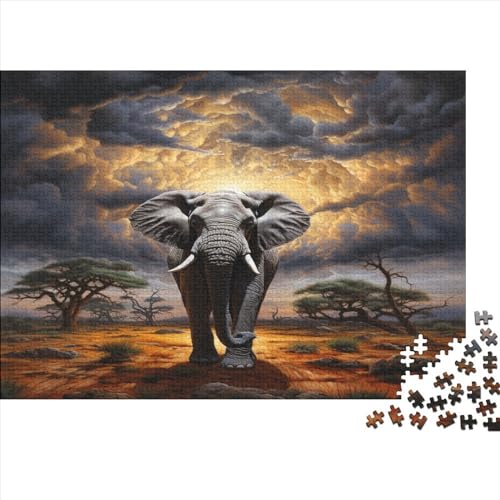 Hyper-Realistic Elefant Puzzle 1000 Teile Erwachsene Puzzles Für Erwachsene Klassische Puzzles 1000 Teile Erwachsene Puzzlespiel Schwer Pädagogisches Spielzeug Erwachsene Kinder Puzzel 1000pcs (75x50 von KVZPQCVYU