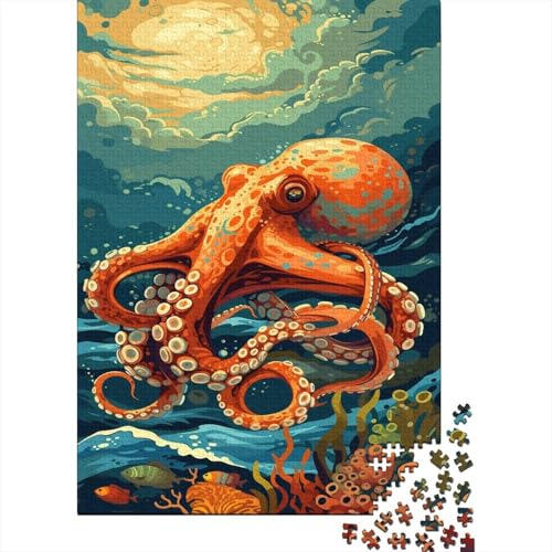 Oktopus Puzzle 1000 Teile,Puzzle Für Erwachsene, Impossible Puzzle, GesKükenlichkeitsspiel Für Die Ganze Familie,Puzzle Legespiel- Erwachsenenpuzzle Puzzel 1000pcs (75x50cm) von KVZPQCVYU