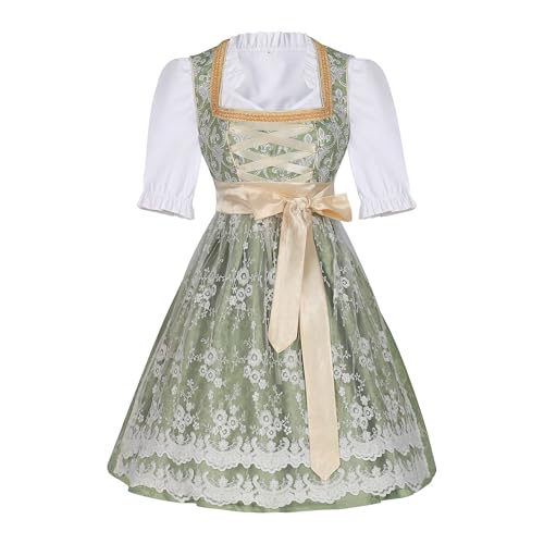 Frau Oktoberfest Kleid Taille Krawatte Schleife Mode Vintage Spitze/Stickerei/Gitter Kleid Halloween Karneval Kostüm von KWCLTH