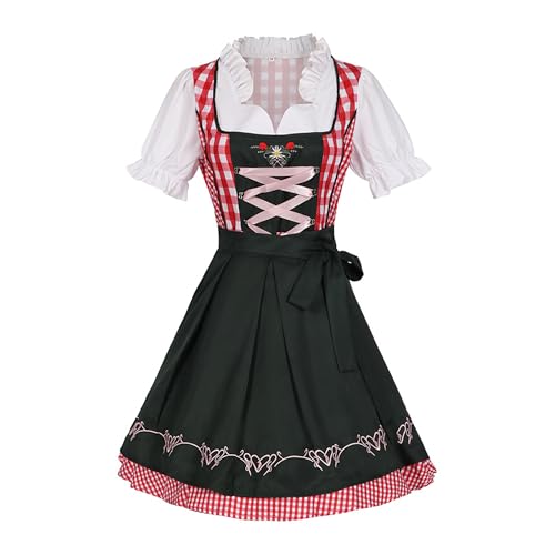 Frau Oktoberfest Kleid Taille Krawatte Schleife Mode Vintage Spitze/Stickerei/Gitter Kleid Halloween Karneval Kostüm von KWCLTH