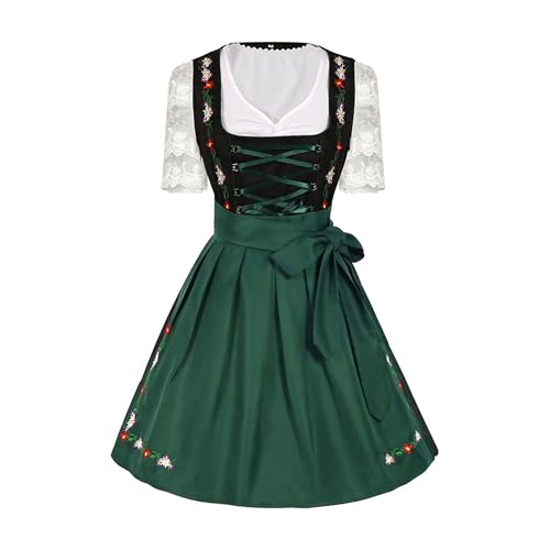 Frau Oktoberfest Kleid Taille Krawatte Schleife Mode Vintage Spitze/Stickerei/Gitter Kleid Halloween Karneval Kostüm von KWCLTH