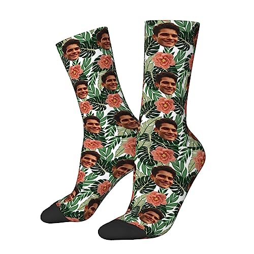 KWCLTH Personalisierte Socken für Männer/Frauen Custom Socks mit Fotos Custom Novelty Face Socks für Hunde- und Katzenliebhaber von KWCLTH