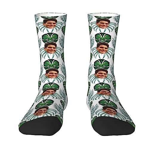 KWCLTH Personalisierte Socken für Männer/Frauen Custom Socks mit Fotos Custom Novelty Face Socks für Hunde- und Katzenliebhaber von KWCLTH