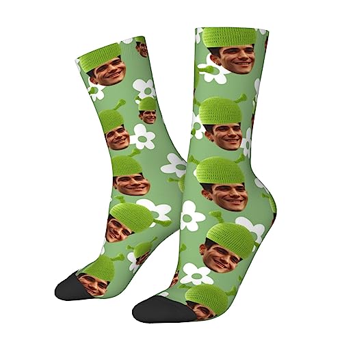 KWCLTH Personalisierte Socken für Männer/Frauen Custom Socks mit Fotos Custom Novelty Face Socks für Hunde- und Katzenliebhaber von KWCLTH