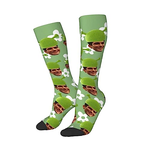 KWCLTH Weihnachten Spaß benutzerdefinierte Socken mit Gesicht Personalisierte lustige Socken Benutzerdefinierte Socken Geschenke von KWCLTH