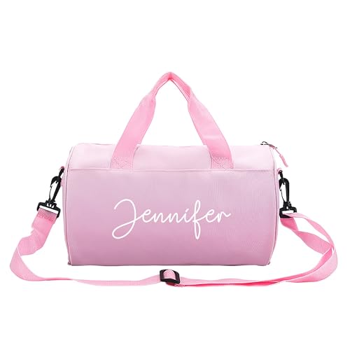 Personalisierte Sport Umhängetasche benutzerdefinierte Kind Name Kinder Tanz Ballett Tasche niedlich Reise Seesack Ende Overnight Bag von KWCLTH