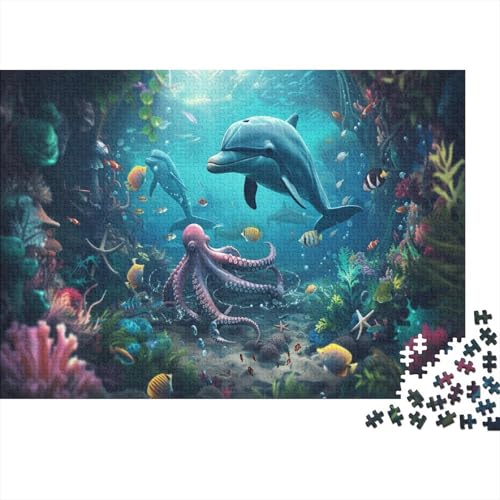 1000pcs (75x50cm) Abenteuer in der Tiefsee Puzzle Meeresleben DIY-Puzzle Für Erwachsene von KWFYBEHZ