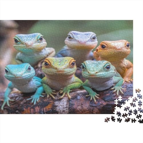 1000pcs (75x50cm) Niedlich Eidechse Puzzle Tier DIY-Puzzle Für Erwachsene von KWFYBEHZ