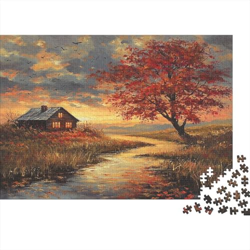 1000pcs (75x50cm) Stil der Texturmalerei Puzzle Ländliche Landschaft DIY-Puzzle Für Erwachsene von KWFYBEHZ