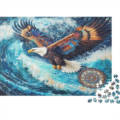 Adler Puzzle 1000pcs (75x50cm),Puzzle Für Erwachsene,Impossible Puzzle,Geschicklichkeitsspiel Für Die Ganze Familie,Puzzle Farbenfrohes,Mandala DreamKatzecher von KWFYBEHZ