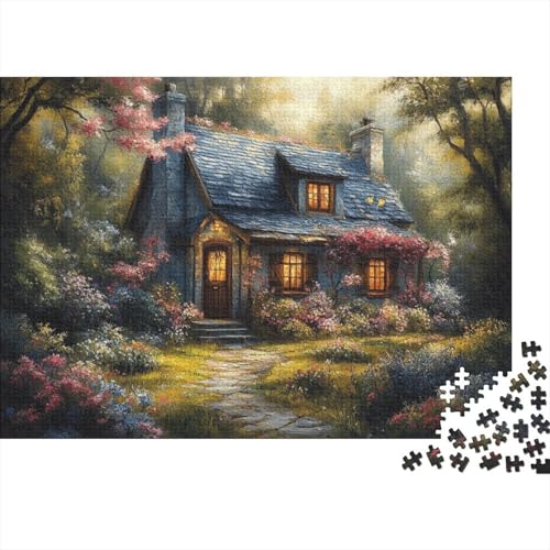 Altes englisches Cottage 1000pcs (75x50cm) Puzzle Für Erwachsene Romantische Atmosphäre Rätsel,Schwieriges Rätsel,DIY Geschicklichkeitsspiele Für Die Ganze Familie von KWFYBEHZ