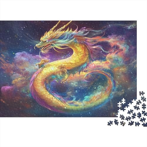 Asian Drache - Regenbogen of Colors 1000pcs (75x50cm) Puzzle Für Erwachsene Rätsel,Schwieriges Rätsel,DIY Geschicklichkeitsspiele Für Die Ganze Familie von KWFYBEHZ