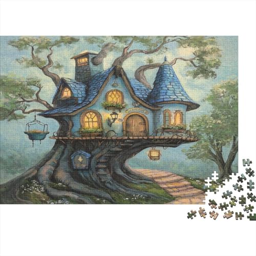 Baumhaus Puzzle 1000pcs (75x50cm) Erwachsene Magisches Zuhause Puzzle Erwachsene Geschicklichkeitsspiel Für Die Ganze Familie von KWFYBEHZ