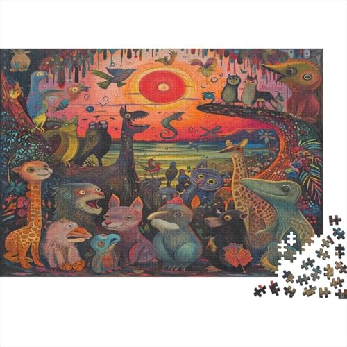 Cartoon-Tiere Rätsel Für Erwachsene |Konzert| 1000pcs (75x50cm) Puzzles Lernspiele Home Decor Puzzles von KWFYBEHZ