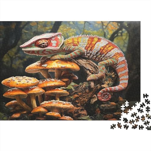 Chamäleon Puzzle 1000pcs (75x50cm) Erwachsene Pilz Puzzle Erwachsene Geschicklichkeitsspiel Für Die Ganze Familie von KWFYBEHZ