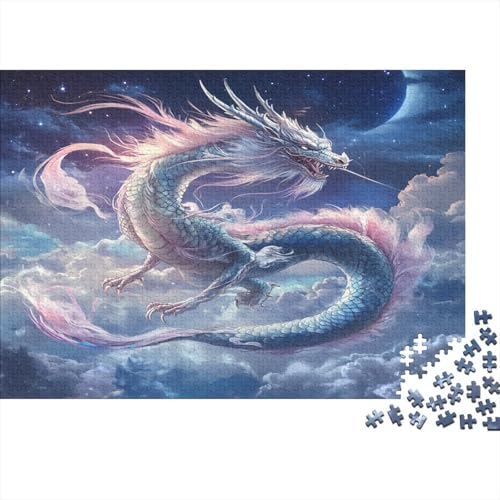 Chinese Drache 1000pcs (75x50cm) Puzzles,Mondlit Sky Schwieriges Rätsel,Geschicklichkeitsspiele Für Die Ganze Familie von KWFYBEHZ