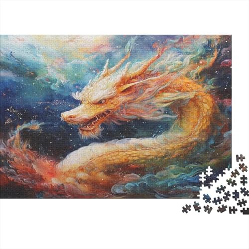 Chinese Drache Puzzle 1000pcs (75x50cm) Erwachsene Bunt Universum Puzzle Erwachsene Geschicklichkeitsspiel Für Die Ganze Familie von KWFYBEHZ