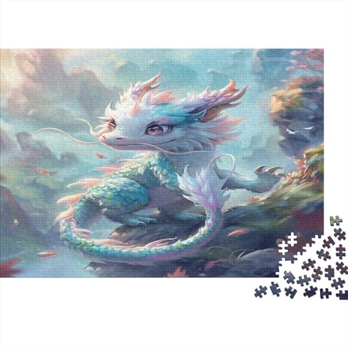 Chinesischer Drache Rätsel Für Erwachsene |Cartoon| Familienspaß-Puzzles 1000pcs (75x50cm) Erwachsene von KWFYBEHZ