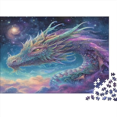 Cosmic Drache Rätsel Für Erwachsene |Malerei Style| 1000pcs (75x50cm) Puzzles Lernspiele Home Decor Puzzles von KWFYBEHZ