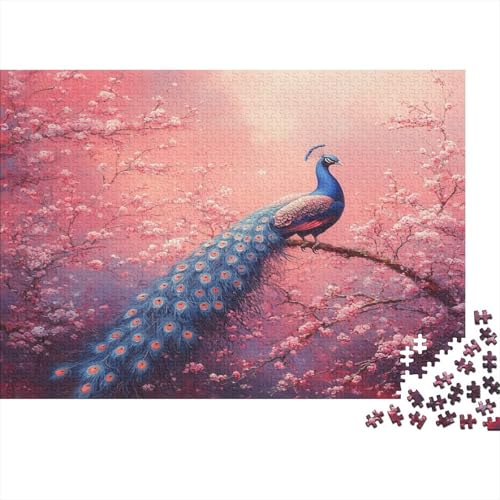 DIY Puzzles 1000pcs (75x50cm) Für Erwachsene Beautiful Blue Pfau Puzzles Für Erwachsene Puzzle-Lernspiele Pflaumenblüte von KWFYBEHZ