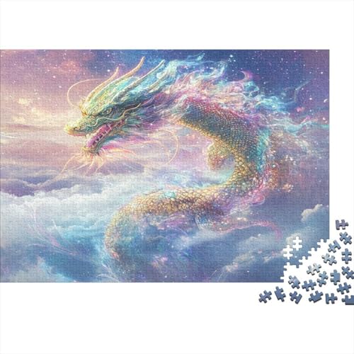 DIY Puzzles 1000pcs (75x50cm) Für Erwachsene Fantasiebild Puzzles Für Erwachsene Puzzle-Lernspiele Asian Drache Dancing Gracefully von KWFYBEHZ