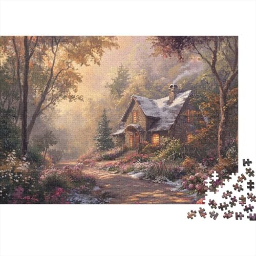 DIY Puzzles 1000pcs (75x50cm) Für Erwachsene Schönes Haus in The Wald Puzzles Für Erwachsene Puzzle-Lernspiele Vintage-Stil von KWFYBEHZ