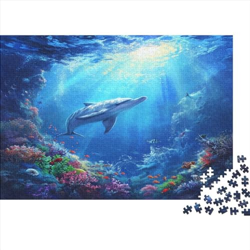 Dolphins Rätsel Für Erwachsene |Unterwasserwelt| 1000pcs (75x50cm) Puzzles Lernspiele Home Decor Puzzles von KWFYBEHZ