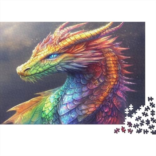 Drache 1000pcs (75x50cm) Puzzle Für Erwachsene Drache Scales Glittering Geschicklichkeitsspiel-Rätsel von KWFYBEHZ