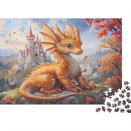 Drache Rätsel Für Erwachsene |Niedlich| 1000pcs (75x50cm) Puzzles Lernspiele Home Decor Puzzles von KWFYBEHZ