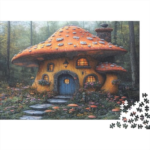 Feetale Wald Rätsel Für Erwachsene |Pilz Haus| 1000pcs (75x50cm) Puzzles Lernspiele Home Decor Puzzles von KWFYBEHZ