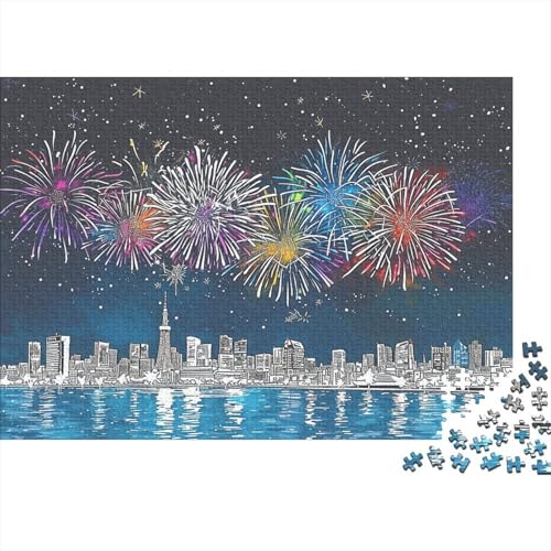 Feuerworks, Bunt Rätsel Für Erwachsene |Blooming in The Himmel| 1000pcs (75x50cm) Puzzles Lernspiele Home Decor Puzzles von KWFYBEHZ