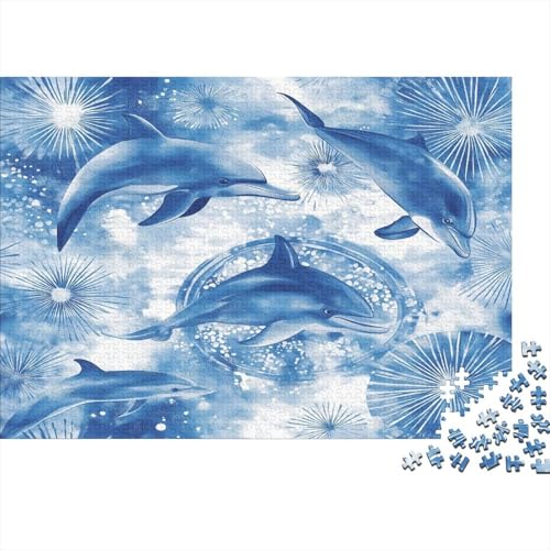 Fisch, Dolphin, Korallenriff Puzzle 1000pcs (75x50cm) Erwachsene Geometrische Formen Puzzle Erwachsene Geschicklichkeitsspiel Für Die Ganze Familie von KWFYBEHZ