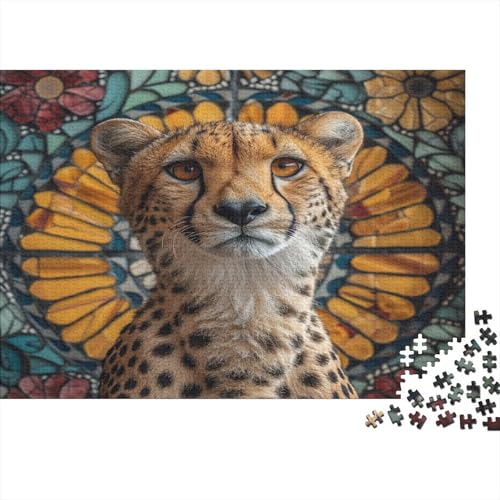 Gepard Rätsel Für Erwachsene |Tier| Familienspaß-Puzzles 1000pcs (75x50cm) Erwachsene von KWFYBEHZ