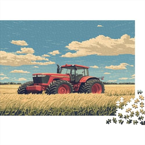 Giant Traktor - Weizenernte Feld 1000pcs (75x50cm) Puzzles, Schwieriges Rätsel,Geschicklichkeitsspiele Für Die Ganze Familie von KWFYBEHZ