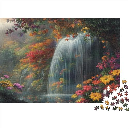 Herbst Blätter, Blumen,Rätsel Für Erwachsene 1000pcs (75x50cm),Herausforderungsspiele Wasserfall von KWFYBEHZ