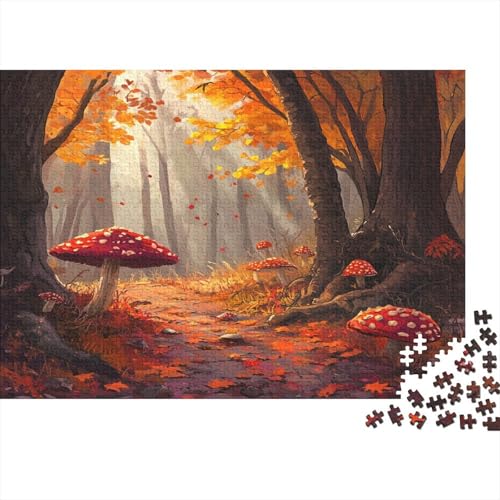 Herbst Landschaft Rätsel Für Erwachsene |Cartoon-Stil| 1000pcs (75x50cm) Puzzles Lernspiele Home Decor Puzzles von KWFYBEHZ