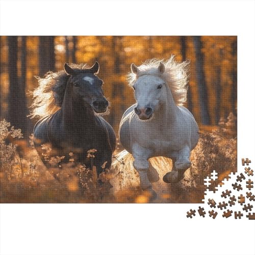 Horse Rätsel Für Erwachsene |Savanne| 1000pcs (75x50cm) Puzzles Lernspiele Home Decor Puzzles von KWFYBEHZ