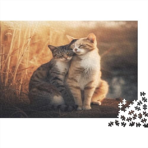 Katze Rätsel Für Erwachsene |Romantisch| Familienspaß-Puzzles 1000pcs (75x50cm) Erwachsene von KWFYBEHZ