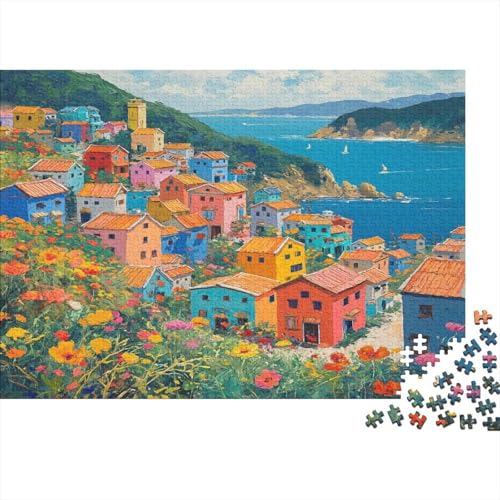 Küstenstadt Puzzle 1000pcs (75x50cm) Erwachsene Gebäude Puzzle,Home Decor von KWFYBEHZ