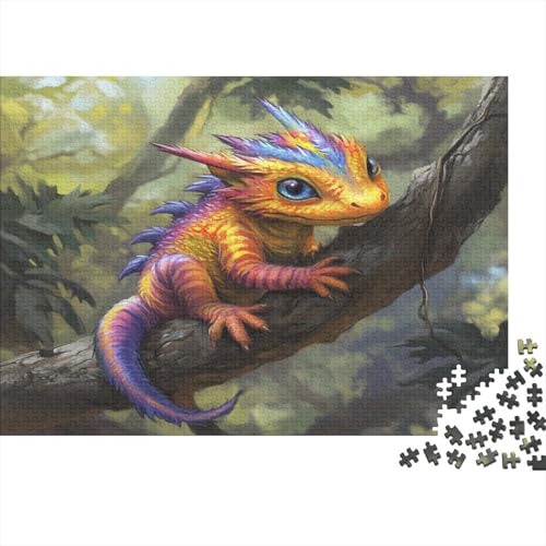 Little Drache-Farbstreifen 1000pcs (75x50cm) Puzzles, Schwieriges Rätsel,Geschicklichkeitsspiele Für Die Ganze Familie von KWFYBEHZ