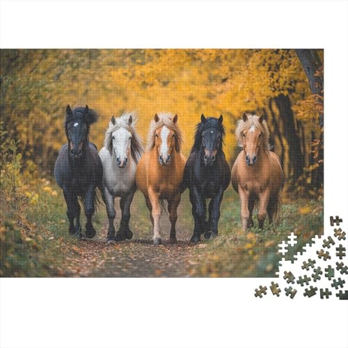 Mixed Color Icelandic Horse Puzzle 1000pcs (75x50cm) Erwachsene Wald Puzzle,Home Decor von KWFYBEHZ