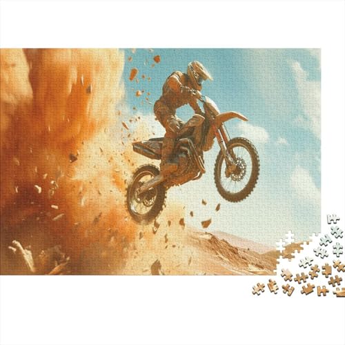 Motocross Rätsel Für Erwachsene |Wüste| 1000pcs (75x50cm) Puzzles Lernspiele Home Decor Puzzles von KWFYBEHZ