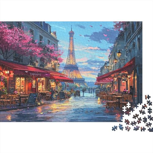 Paris SBaumts 1000pcs (75x50cm) Puzzle Für Erwachsene SBaumt Cafe Geschicklichkeitsspiel-Rätsel von KWFYBEHZ