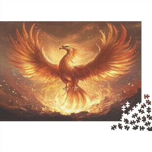 Phönix 1000pcs (75x50cm) Puzzles,Flackernde Flamme Schwieriges Rätsel,Geschicklichkeitsspiele Für Die Ganze Familie von KWFYBEHZ