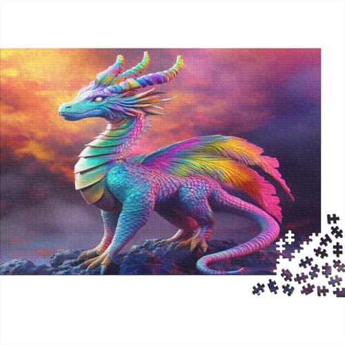 Puzzle 1000pcs (75x50cm),Puzzle Für Erwachsene,Puzzle Tropical Drache,Künstlerischer Stil Puzzle Home Dekoration von KWFYBEHZ