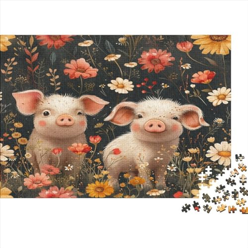 Puzzle 1000pcs (75x50cm) Erwachsene Böhmischer Stil Puzzle Damen Herren Holzbrett Präzisions-Interlocking Schweinlet Pattern von KWFYBEHZ